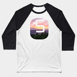 Initial S Sunset Photograph Baseball T-Shirt